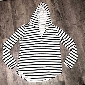 Ardene striped long sleeve with hood